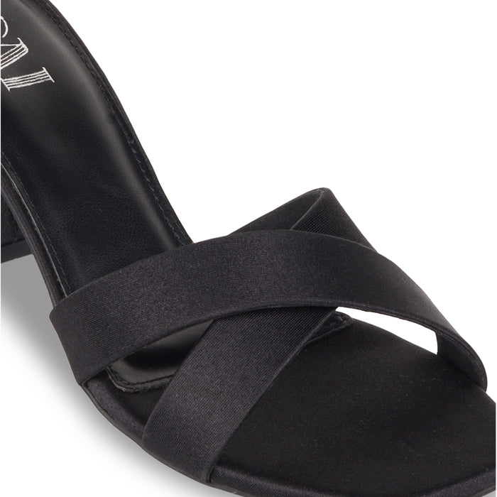 Crossover Black Heels