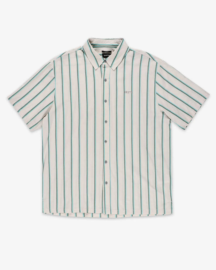 Cru Stripe Shirt - Beige/Pine Needle