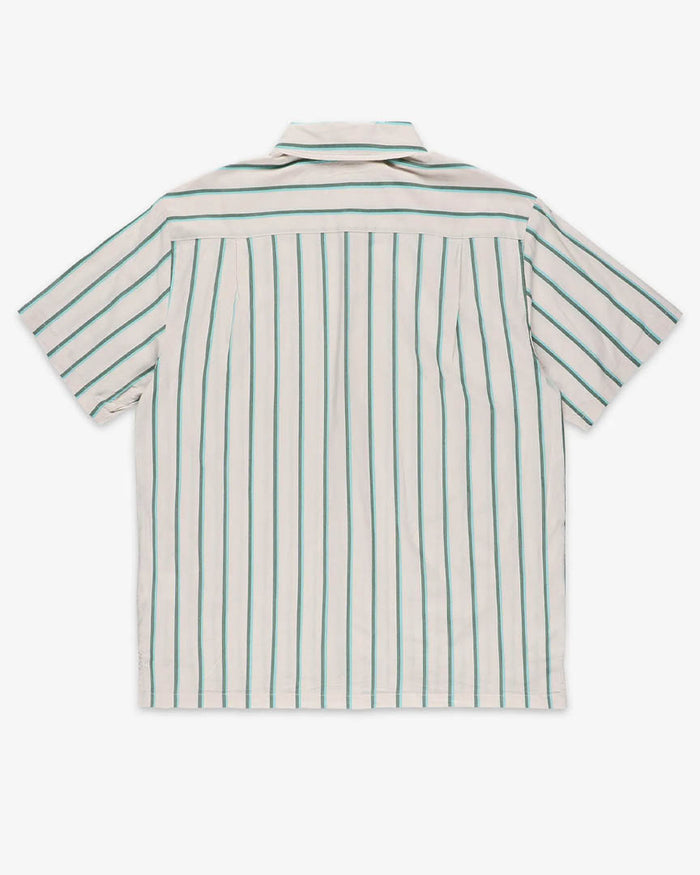 Cru Stripe Shirt - Beige/Pine Needle