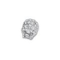 Cubic Zirconia Encrusted Skull Earrings