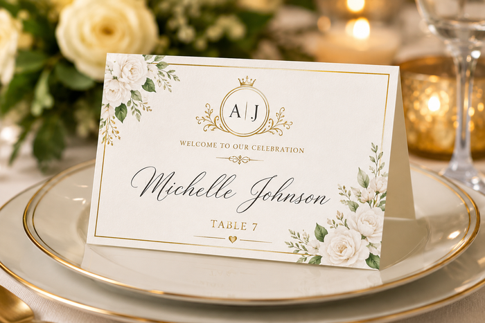 Custom Table Name Cards