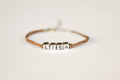 Customisable name bracelet, women's bracelet, brown cord - shani-adi-jewerly