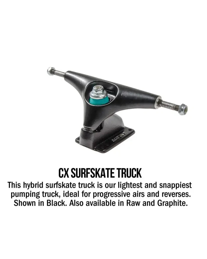 Cx Surfskate Hollow Trucks Set - Coal Black