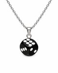 925 Sterling Silber Kette mit Würfel Anhänger, cooler Streetstyle-Schmuck