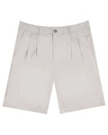 Double Pleated Shorts - Light Grey