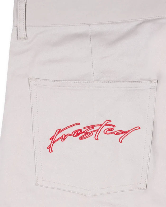 Double Pleated Shorts - Light Grey