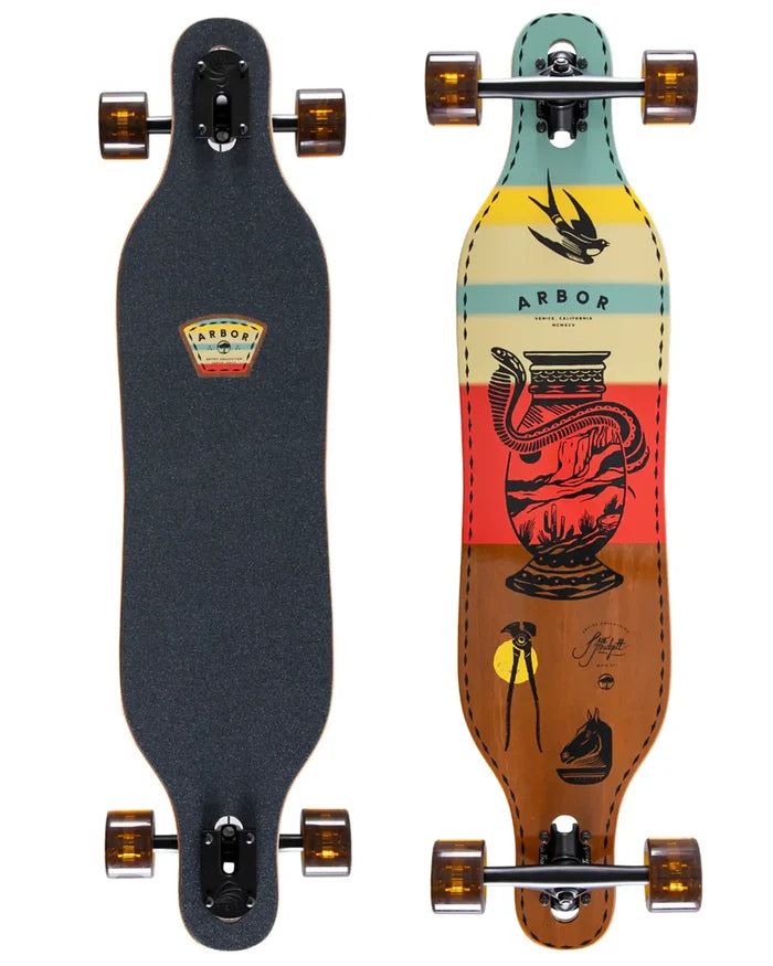 Drop Thru Artist Jess Mudgett Axis 37 Complete Longboard