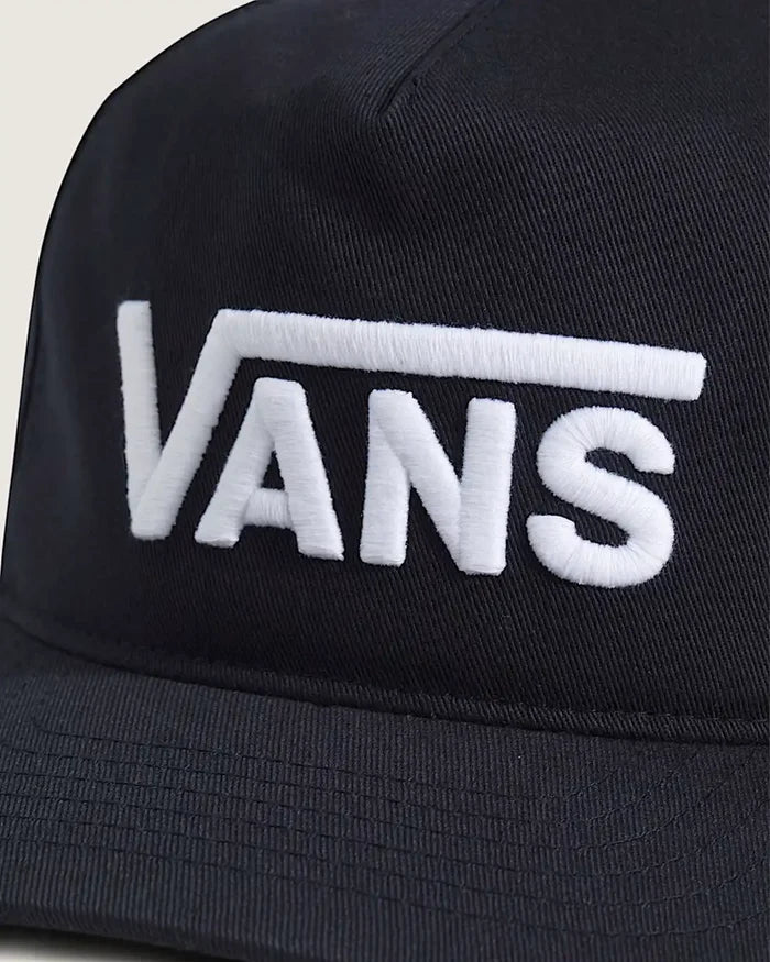 Drop V Logo Snapback Hat - Black