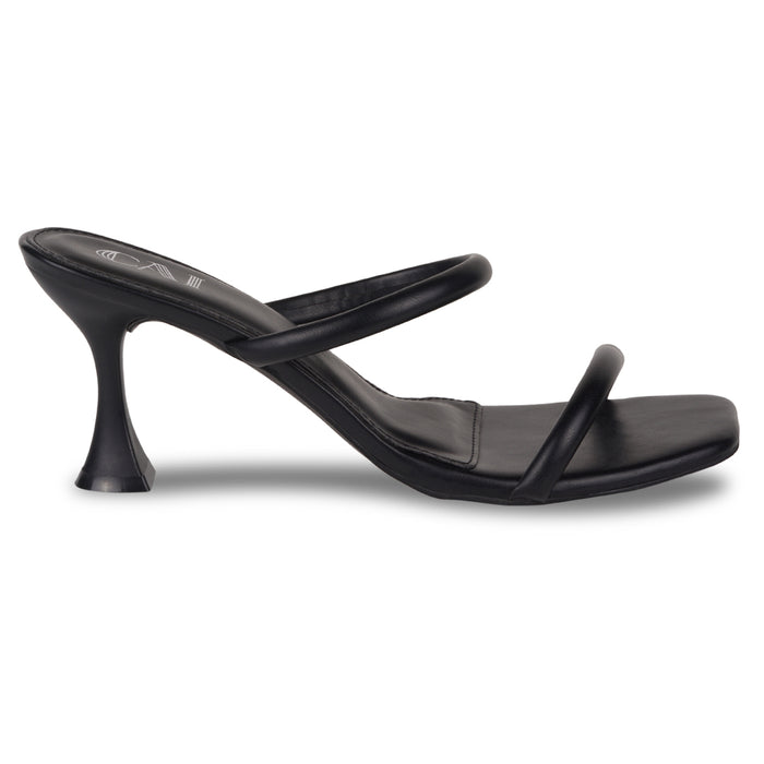 Dual Strap Black Heels