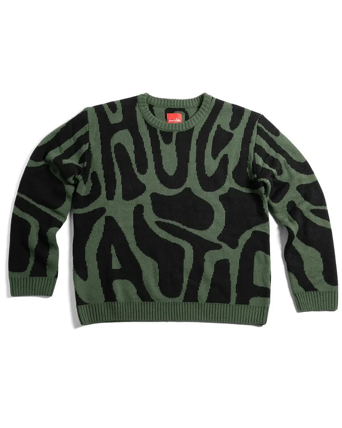 Emiliano Knit Sweatshirt - Green/Black