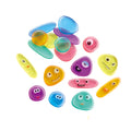 Emotion Rainbow Pebbles Translucent Learning Set | 18-Piece Set with 68 Emotion Stickers