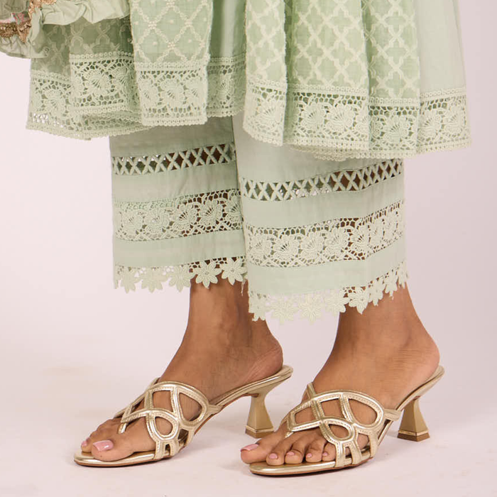 Encased Gold Heels