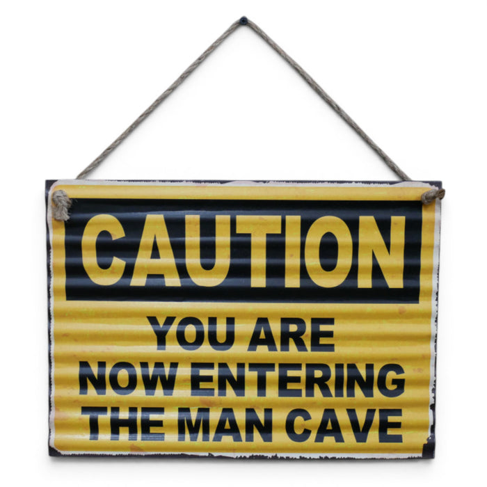Entering The Man Cave Tin Sign