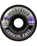 F4 99D Team Conical Full Skateboard Wheels Black 54mm