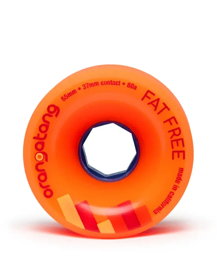 Fat Free Longboard Wheels - Orange