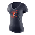 Fighting Illini Women's Navy V-Neck Arched Triblend