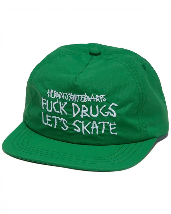Fuck Drugs Snapback Hat - Green