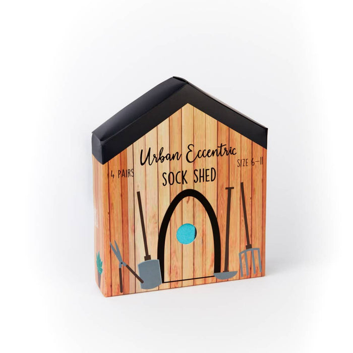 garden shed style gift box packaging for socks set