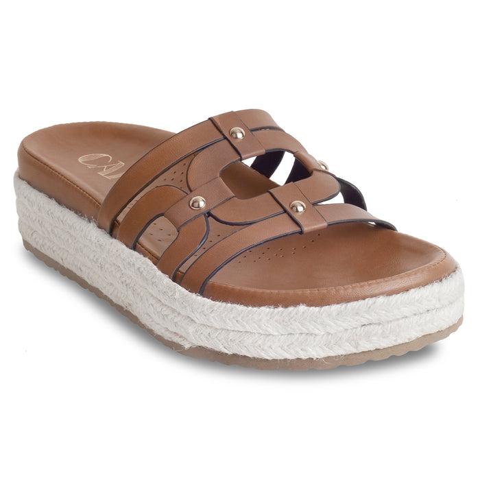 Geometric Jute Tan Platforms