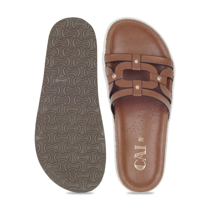 Geometric Jute Tan Platforms