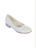 GIRLS MERY JANE W/JEWLLED LEATHERETTE HEELS
