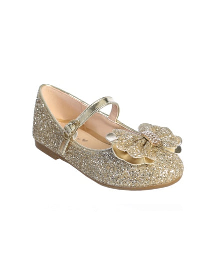GLITTER FLATS WITH BOW