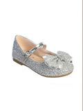 GLITTER FLATS WITH BOW