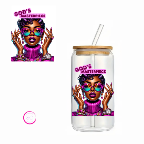 God's Masterpiece Cup – UV DTF Decal