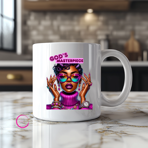God's Masterpiece Mug – UV DTF Decal