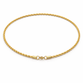Gold Plated Rope Chain Necklace - 3mm
