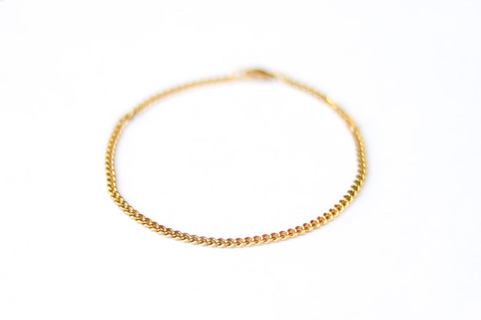 Gold tone chain anklet, ankle bracelet, gift for her
