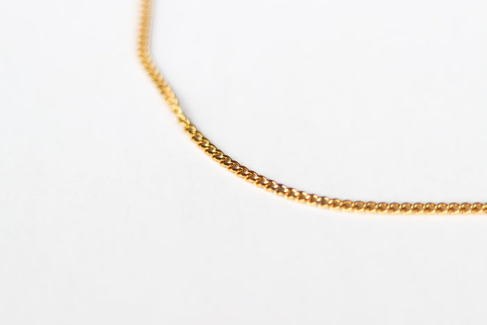 Gold tone chain anklet for men, minimalist mens ankle bracelet