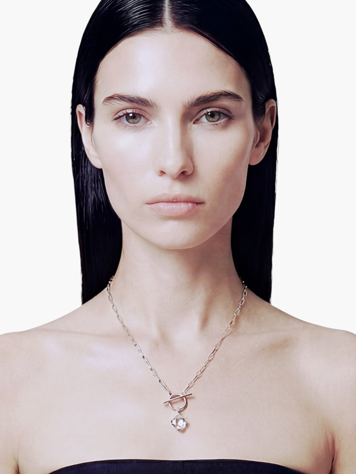HERKIMER DIAMOND PAPER CHAIN TOGGLE NECKLACE - My Store