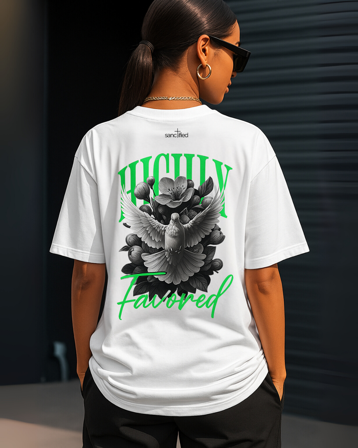 “Highly Favoured” – Oversized T-Shirt