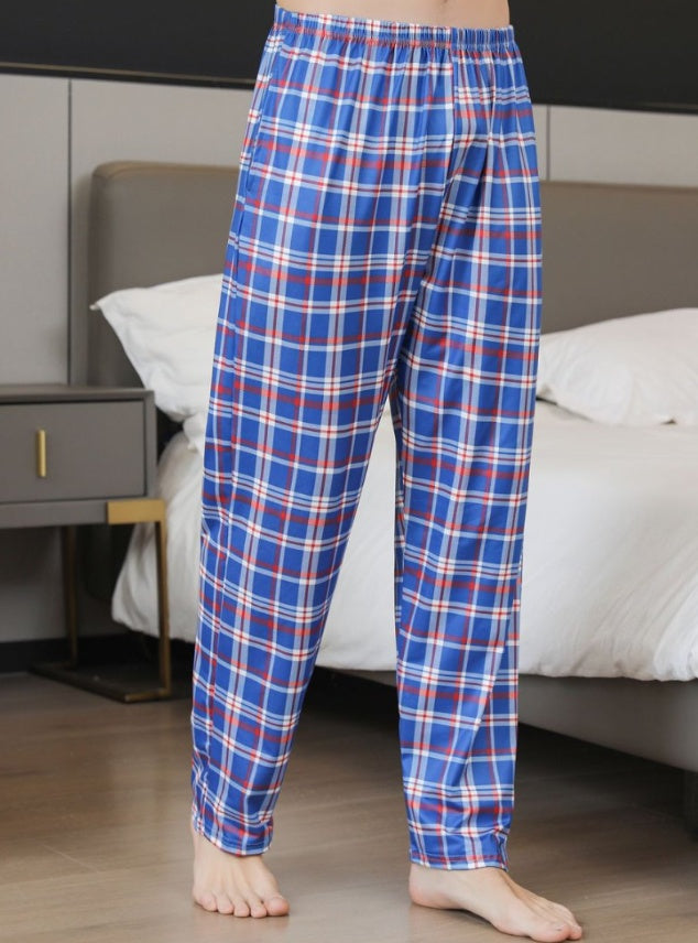 Ice Silk Fabric Single Stripe Pants Style