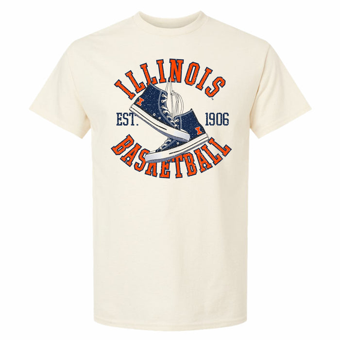 Illinois Basketball Vintage Sneakers Tee