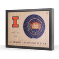 Illinois Fighting Illini 25-Layer Stadium view Wall art