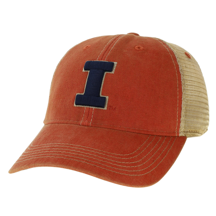 Illinois Fighting Illini Block I Orange Trucker Hat