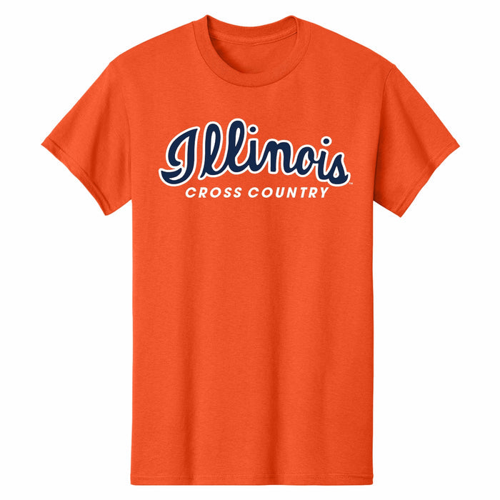 Illinois Fighting Illini Cross Country T-Shirt Orange Script
