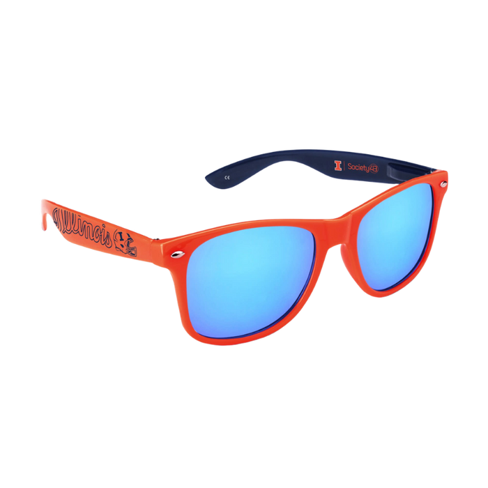 Illinois Fighting Illini Football Helmet Script Sunglasses