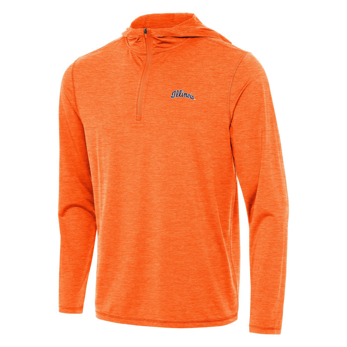 Illinois Fighting Illini Men's Antigua Orange Quarter-Zip Hoodie