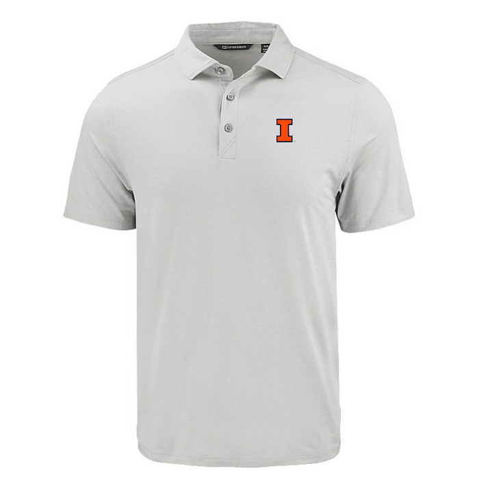 Illinois Fighting Illini Men's Cutter & Buck Grey Block I Polo