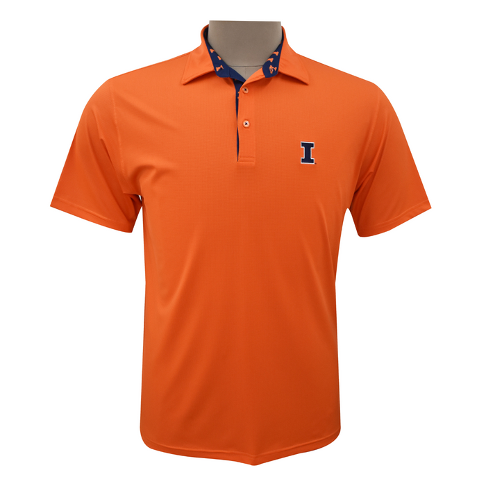 Illinois Fighting Illini Men's Horn Legend Orange Polo