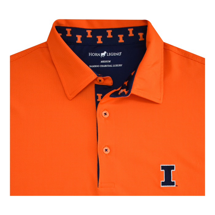 Illinois Fighting Illini Men's Horn Legend Orange Polo