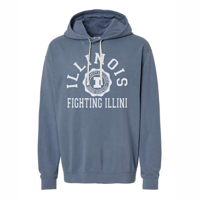 Illinois Fighting Illini Men's Light Blue Seal Arch Hoodie