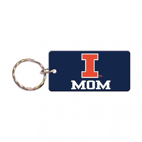 Illinois Fighting Illini Mom Keychain