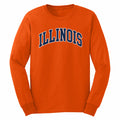 Illinois Fighting Illini Orange 2 Color Arch Long-Sleeve T-Shirt