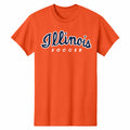 Illinois Fighting Illini Soccer Orange Script Tee
