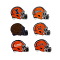 Illinois Football Helmet Pin Set
