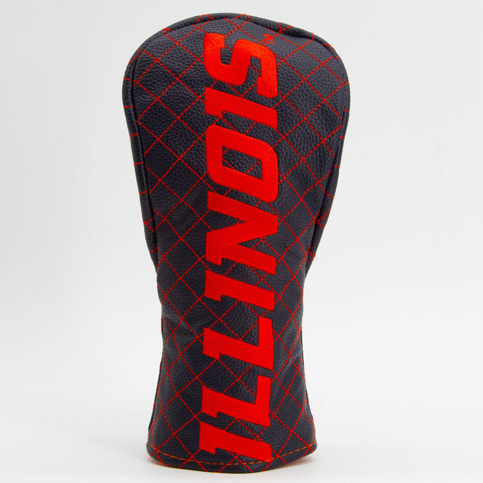 Illinois Golf Quilted Navy/Blue Fairway Wood Cover